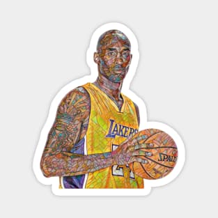 Lakers  Legend 24 Colorful Mossaic Magnet
