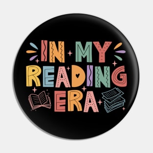 In My Reading Era Groovy Reader Librarian Teacher Book Lover Pin