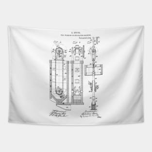 Coal Washing Machine Vintage Patent Hand Drawing Tapestry