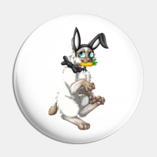 Bobtail BunnyCat: Cinnamon Point (Black) Pin