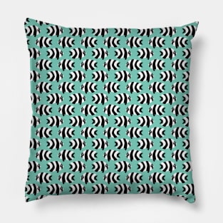 Tropical coral reef fish repeating pattern Pillow