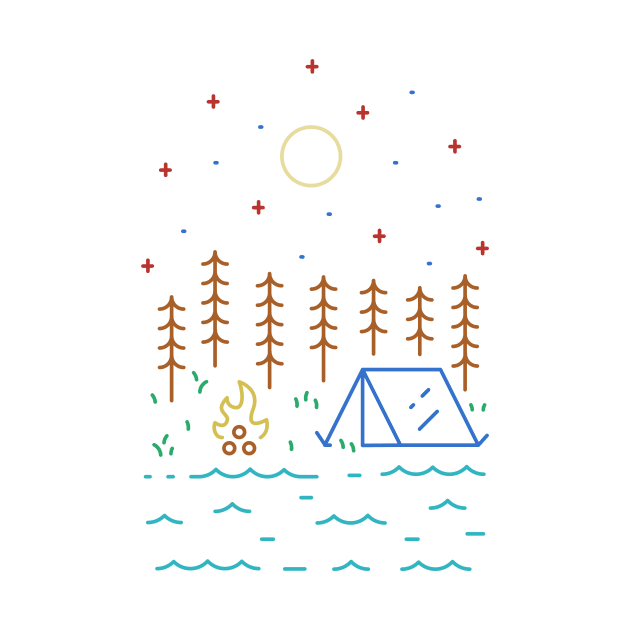 Adventure Camp Monoline by polkamdesign