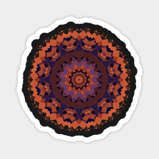 Random Shapes, Irregular Pattern, Orange/Purple Magnet