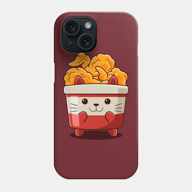 Cat Fried Chicken Phone Case by MEDZ