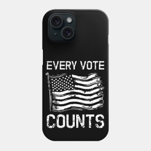 american flag every vote counts Phone Case