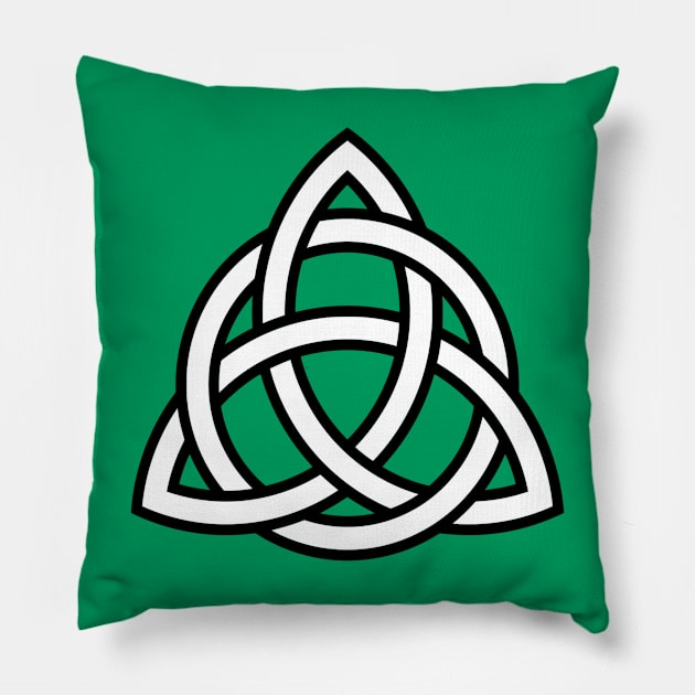 Triquetra Knot With Interlaced Circle Pillow by taiche