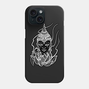 Buddha and lotus by Susyrdesign black background Phone Case