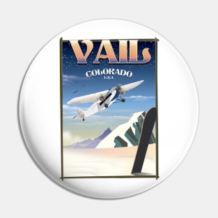 Vail Colorado vintage travel poster Pin