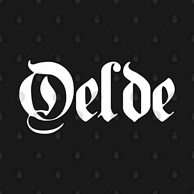 Oelde written with gothic font by Happy Citizen