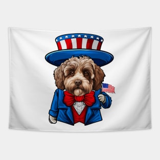 Funny 4th of July Lagotto Romagnolo Dog Tapestry