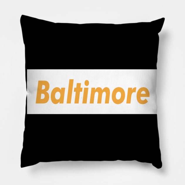 Baltimore Meat Brown Pillow by WE BOUGHT ZOO