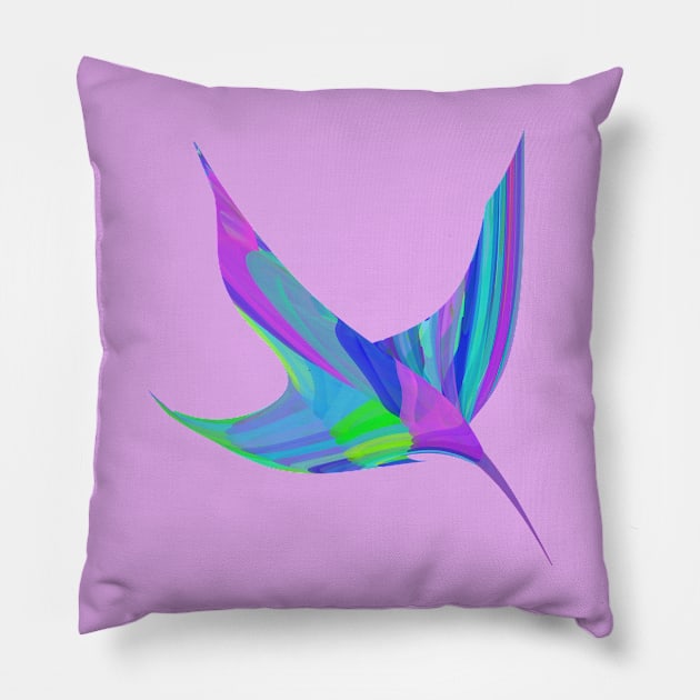 Abstract bird Pillow by CreaKat