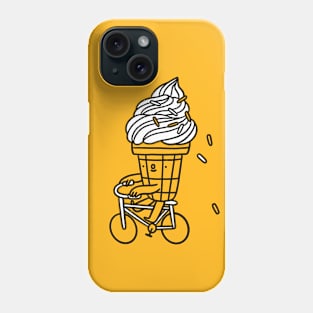 Ice cream riding a bicycle Phone Case