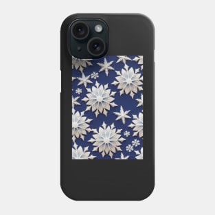 Christmas Seamless Pattern - Snowflakes #2 Phone Case