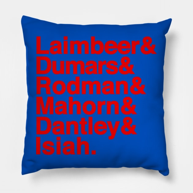 1989 Detroit Basketball Pillow by huckblade