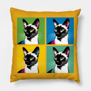 Javanese Cat Pop Art - Cat Lovers Pillow