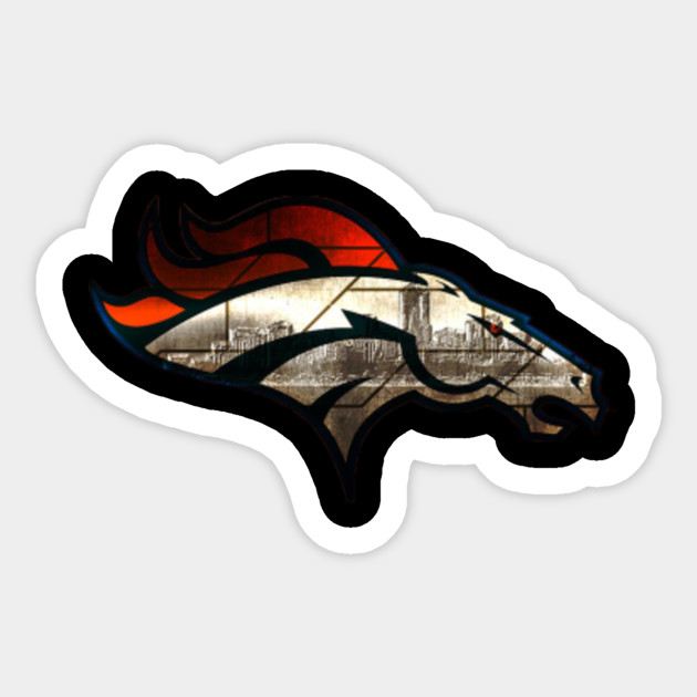Denver Broncos Logo Art Denver Broncos Sticker Teepublic Au