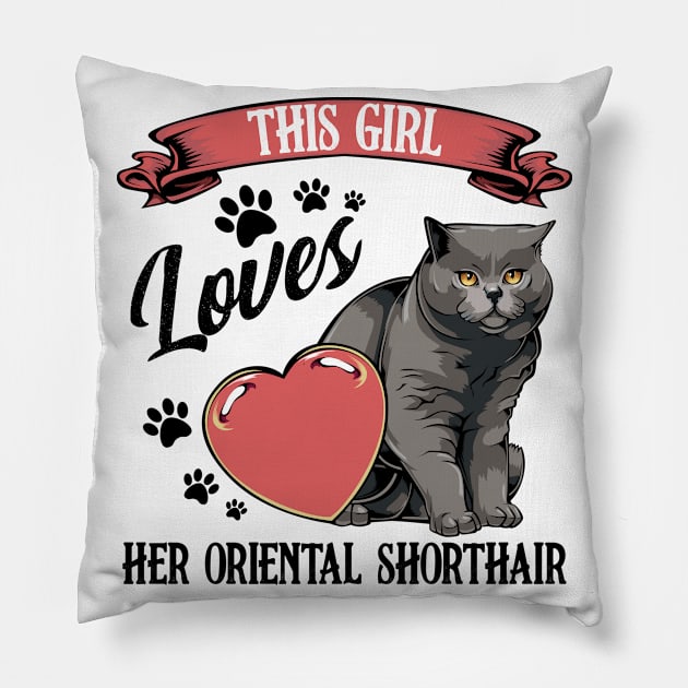 British Shorthair Cat Pillow by Lumio Gifts