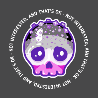 Not interested - asexual pride skull T-Shirt