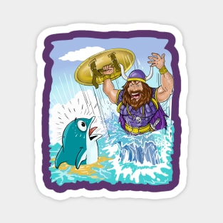 Minnesota Vikings Fans - Kings of the North vs Urine Trouble Fishes Magnet