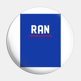Rangers Blue Red Wordmark Pin