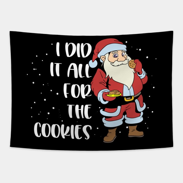 Weihnachtsmann isst Kekse - I did it all for the cookies Tapestry by Modern Medieval Design