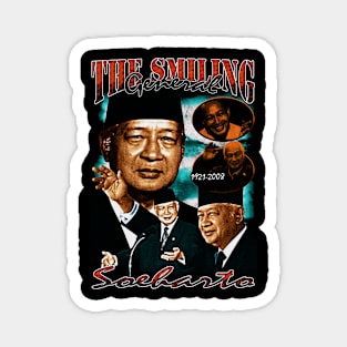 Soeharto the smiling general vintage90s bootleg design Magnet