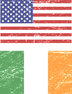 United States Flag & Republic Of Ireland Flag Magnet