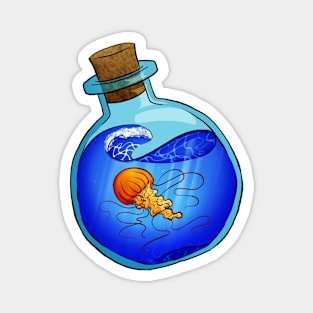 Jellyfish Bottle Magnet