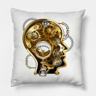 Steampunk Head with Manometer Pillow