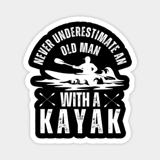 Funny Kayaking Design For Men Grandpa Kayaker Kayak Lovers Magnet