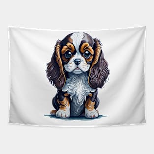 Chibi Cavalier King Charles Spaniel Dog Tapestry