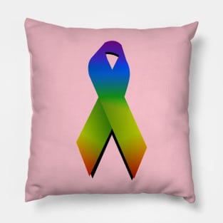 LGBTQ Gay Support ribbon Pillow