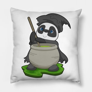 Panda Halloween Witch Magic potion Pillow