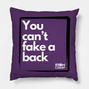 Can’t fake a back Pillow