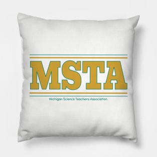 MSTA Old School Detroit Green and Gold Pillow