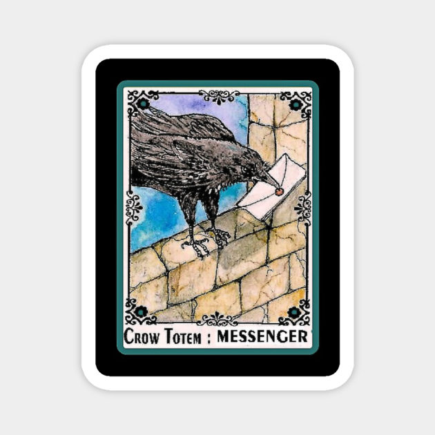 Messenger Crow Totem Animal Spirit Guide - Bird - Magnet | TeePublic Messenger Crow Totem Animal Spirit Guide - Bird - Magnet | TeePublic