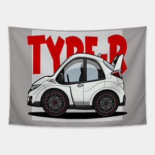 Civic Type R Caricature Tapestry