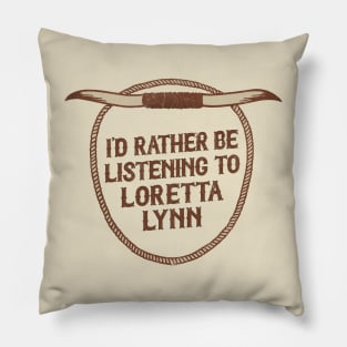 Loretta Lynn / Retro Style Country Fan Design Pillow