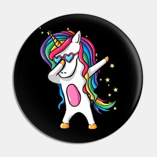 Dabbing Unicorn Squad Rainbow Party Dab Dance Girls Pin