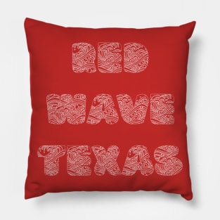 Red Wave Texas Pillow