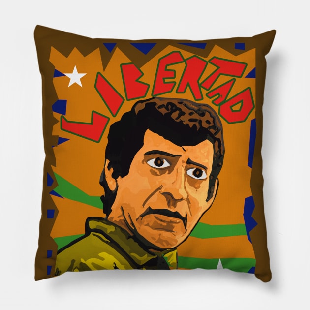 Victor Jara - Libertad II Pillow by Exile Kings 