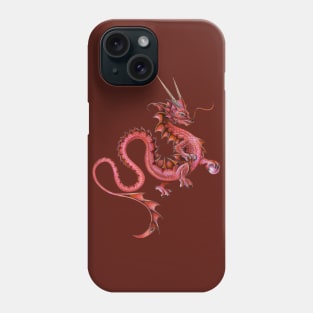 Serene Red Asian Dragon Phone Case