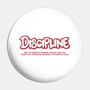 Discipline word lettering art Pin