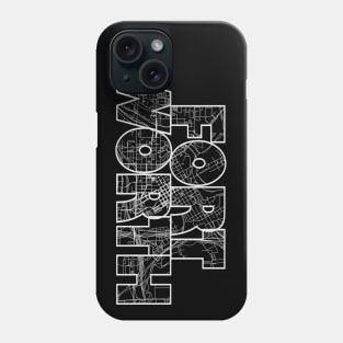 Fort Worth Street Map Phone Case