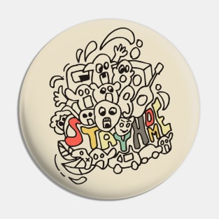 Doodle stay home Pin