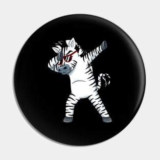 Zebra Dabbing Dab Dance Funny Birthday Gift Pin