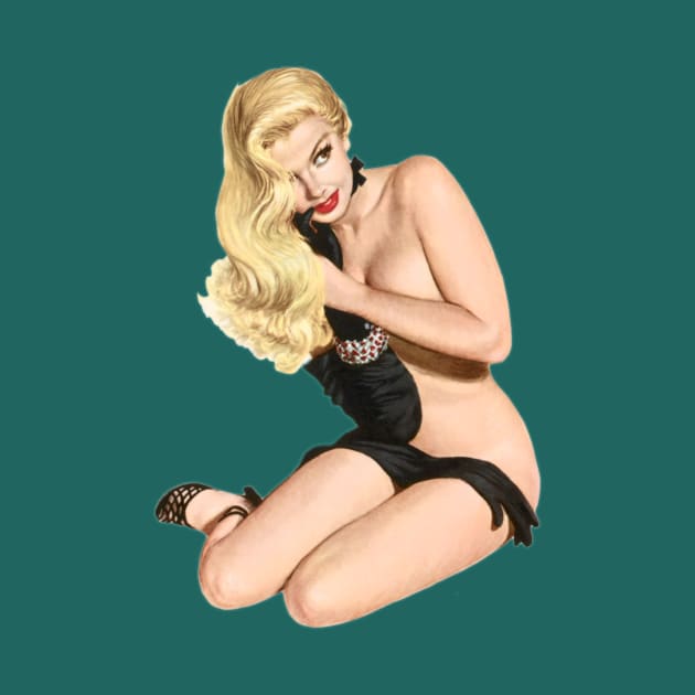 Sexy blonde pinup girl by pickledpossums