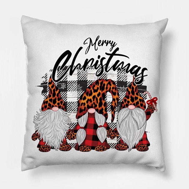 Merry Christmas Three Gnomes Pillow by Samphelinshop