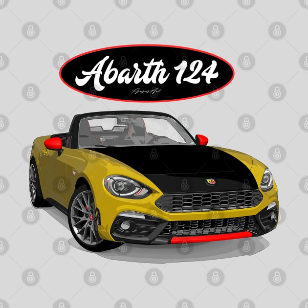 ABARTH 124 Giallo by PjesusArt